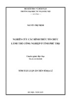 Nghiên cứu các hình thức tổ chức lãnh thổ công nghiệp ở tỉnh phú thọ