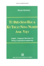 Từ điển sinh học và kỹ thuật nông nghiệp A-V