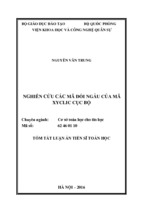 Nghiên cứu các mã đối ngẫu của mã xyclic cục bộ