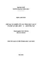 Chế tạo và nghiên cứu các tính chất vật lý của hệ vật liệu xbzt – (1 – x)bct pha tạp