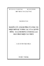 Nghiên cứu ảnh hưởng của phụ tải nhiệt đến sự tương tác của cặp pít  tông   xi lanh động cơ diesel lai máy phát điện tàu thủy