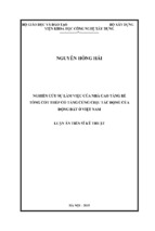 Nghiên cứu sự làm việc của nhà cao tầng bê tông cốt thép có tầng cứng chịu tác động của động đất ở việt nam