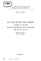 Xác định thành phần khoáng và nghiên cứu quá trình mullit hóa một số loại cao lanh