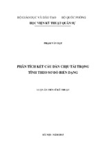 Phân tích kết cấu dàn chịu tải trọng tĩnh theo sơ đồ biến dạng