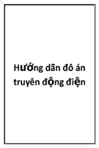 Hướng dẫn đồ án truyền động điện