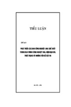 Phát triển các khu công nghiệp khu chế xuất trong quá trình công nghiệp hóa hiện đại hóa, thực trạng và những vấn đề đặt ra