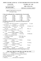 Bộ đề thi học sinh giỏi tiếng anh 6 có đáp án