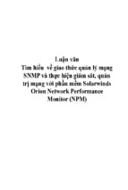 Tìm hiểu về giao thức quản lý mạng snmp và thực hiện giám sát, quản trị mạng với phần mềm solarwinds orion network performance monitor (npm)