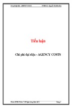 Chi phí đại diện   agency costs
