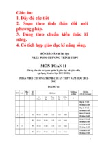 Giáo án toán 11 đầy đủ 