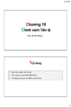 Bài giảng tiền tệ ngân hàng chương 10