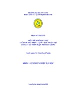 Phân tích mối quan hệ giữa chi phí   khối lượng   lợi nhuận tại công ty cổ phần dược phẩm an giang