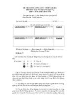 20 đề thi tuyển công chức tỉnh năm 2016 môn thi trắc nghiệm ngành kiểm lâm