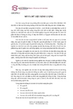 Thống kê trong kinh doanh chương 3 – mô tả dữ liệu định lượng