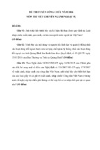 đề thi tuyển công chức môn thi viết ngành ngoại vụ  năm 2016 