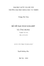 Bổ đề đạo hàm logarit và ứng dụng