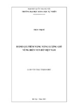 đánh giá tiềm năng năng lượng gió vùng biển ven bờ việt nam