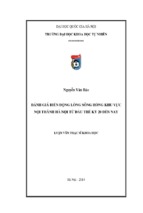 đánh giá biến động lòng sông hồng khu vực nội thành hà nội từ đầu thế kỷ 20 đến nay