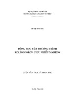 động học của phương trình kolmogorov chịu nhiễu markov