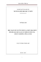 Hiện trạng môi trƣờng phóng xạ trong hoạt động thăm dõ, khai thác quặng đất hiếm mỏ đông pao, huyện tam đƣờng, tỉnh lai châu