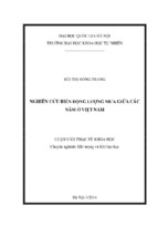Nghiên cứu biến động lƣợng mƣa giữa các năm ở việt nam