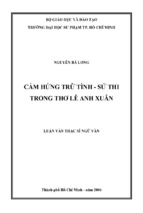 Cảm hứng trữ tình   sử thi trong thơ lê anh xuân