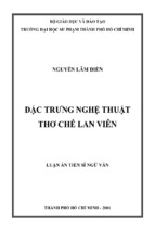 đặc trưng nghệ thuật thơ chế lan viên