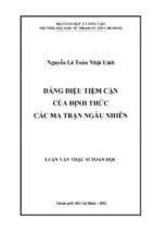 Dáng điệu tiệm cận của định thức các ma trận ngẫu nhiên