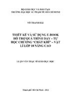 Thiết kế và sử dụng e book hỗ trợ quá trình dạy – tự học chương “chất khí” – vật lí lớp 10 nâng cao