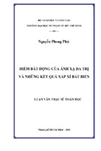 điểm bất động của ánh xạ đa trị và những kết quả xấp xỉ bất biến