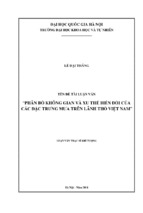 Phân bố không gian và xu thế biến đổi của các đặc trưng mưa trên lãnh thổ việt nam