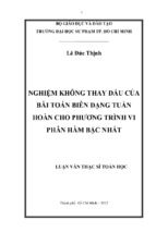 Nghiệm không thay dấu của bài toán biên dạng tuần hoàn cho phương trình vi phân hàm bậc nhất