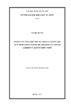 Nghiên cứu tổng hợp một số (tetra o acetyl β dglycopyranosyl)thiosemicarbazon của một số aldehyd và keton thiên nhiên