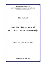 Linh sơn và quan niệm về tiểu thuyết của cao hành kiện