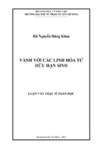 Vành với các linh hóa tử hữu hạn sinh