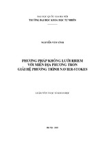 Phương pháp không lưới rbiem với miền địa phương tròn giải hệ phương trình navier stokes