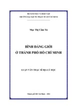 Bình đẳng giới ở thành phố hồ chí minh