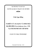 Nghiên cứu đa dạng và sinh thái họ bìm bìm (convolvulaceae juss. 1789) tại thành phố hồ chí minh