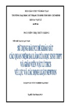 Sử dụng bài fci để khảo sát các quan niệm sai lầm của học sinh và giáo viên vật lí thcs về lực và các định luật của newton