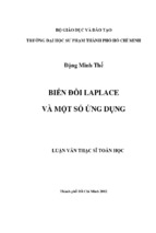 Biến đổi laplace và một số ứng dụng