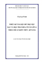 Thiết kế tài liệu hỗ trợ việc dạy và học phần hóa vô cơ lớp 11 theo chuẩn kiến thức, kĩ năng