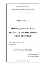 Hình tượng biển trong trường ca thu bồn, thanh thảo, hữu thỉnh