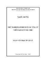 Thử nghiệm lithium ở các ứng cử viên sao lùn nâu trẻ