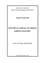 Nguyên lí ánh xạ co trong không gian đều