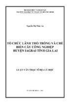 Tổ chức lãnh thổ trồng và chế  biến cây công nghiệp huyện iagrai tỉnh gia lai