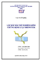 Lắp ráp bài thí nghiệm kiểm chứng định luật brewster