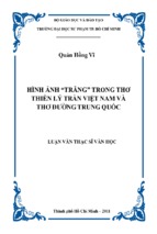 Hình ảnh “trăng” trong thơ thiền lý trần việt nam và thơ đường trung quốc