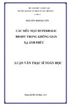 Các siêu mặt hyperbolic brody trong không gian xạ ảnh phức