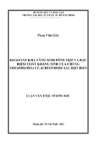 Khảo sát khả năng sinh tổng hợp và đặc điểm chất kháng sinh của chủng trichoderma cf.aureoviride sau đột biến