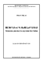 Những vấn đề về mạch lạc văn bản trong bài làm văn của học sinh phổ thông